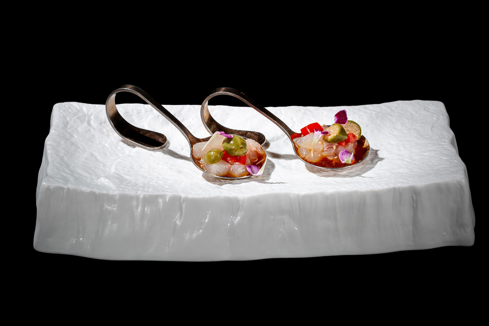 Crudo di mare al cucchiaio